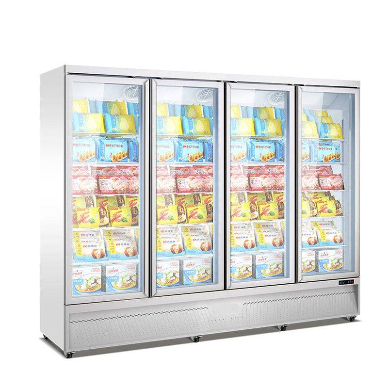 Congelador e refrigerador eretos da exposição da porta de vidro do supermercado com CE