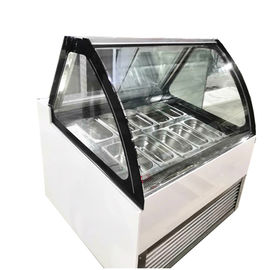 Exposição do congelador da mostra do gelado de equipamento de refrigeração com CE