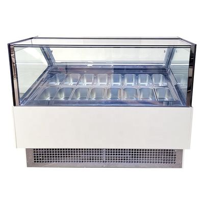 congelador de refrigerador italiano da exposição do gelado de 1.8m