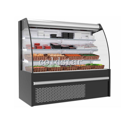 Refrigerador mais fresco do armazenamento da exposição da refrigeração do alimento da cortina de ar de Front Open Vertical do supermercado