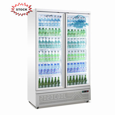 Refrigerador de vidro da exposição do supermercado da porta de ETL 900L com compressor de Embraco