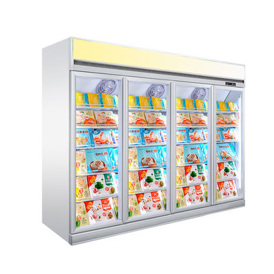 Refrigerador comercial e congelador da porta de vidro ereta da refrigeração