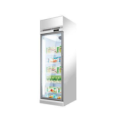Congelador de vidro vertical das portas do equipamento de refrigeração 400L do supermercado com sistema de refrigeração do fã