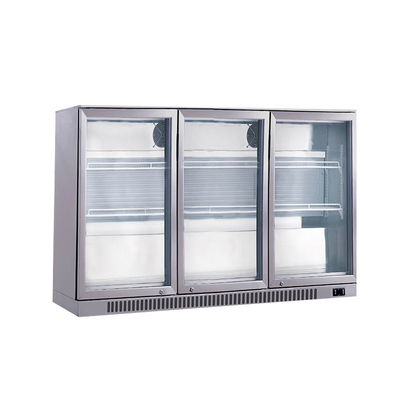 Refrigerador traseiro de aço inoxidável da exposição da cerveja da barra de 3 portas